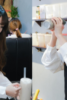 The “super cute clerk” at Ximending Beverage Store has such a sweet smile! Perfect good looks make people fall in love