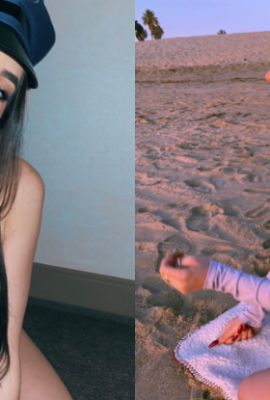 Know how to tease! The wild girl lifts up her skirt to reveal her plump and plump buttocks, which is so visually stunning that it makes you want to “enter” her.