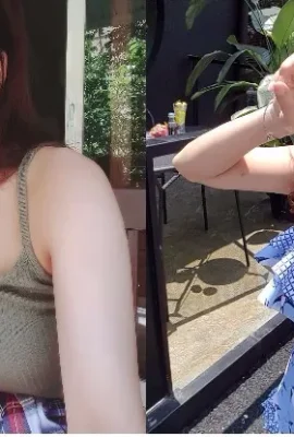 “Fair-skinned girl with breasts” liberates herself! The vest can’t cover the “snow milk”, which is accidentally exposed. It’s so white and tender that it’s a foul…