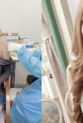The pretty girl with beautiful breasts “the vaccination scene is too fierce” and her “super majestic bust” made other people faint!