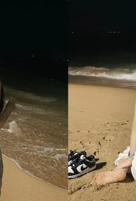 I found a “super tempting hottie in a backless dress” at the beach, and “turned to the front with good looks” and stunned izens!