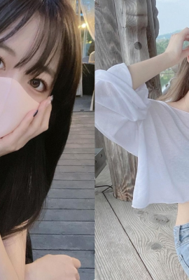 The beautiful girl wearing a mask “exposes her slender waist when taking pictures”, and her “appearance after taking off the mask” is so love-making!