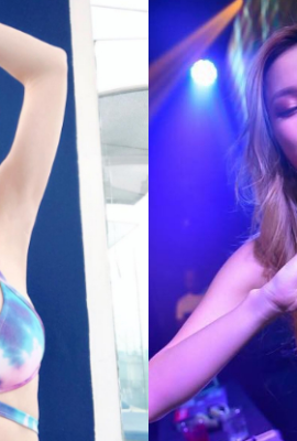 The hot “Big Tits DJ” opened her eyes and exposed two plump breast balls that bounced up and down to the beat of the music!