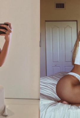 The temperament is perfect! “My girlfriend is a pretty girl” whose sex appeal is off the charts and her “tight and sweet butt” is so tempting that I want to grab it