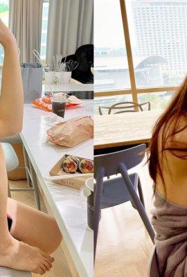 The “pretty girl with long hair and snowy breasts” only wears a bath towel when eating at home, and “most of her milk balls” fall out. The picture looks delicious just by looking at it!