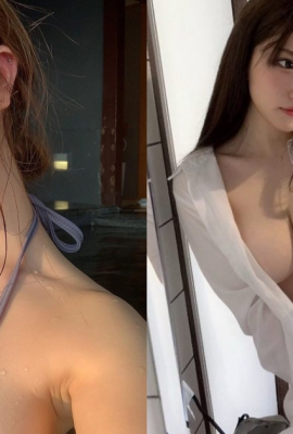 The super fair “hot girl with big breasts and H breasts” can’t even cover it in her bikini! The proud curves made the villagers praise it: It’s really big!