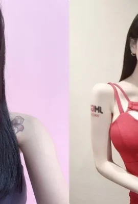 The pretty girl “Xuanmei” wears a red dress with super big breasts, and her “white and beautiful breasts” are hollowed out in the chest and b es the focus!